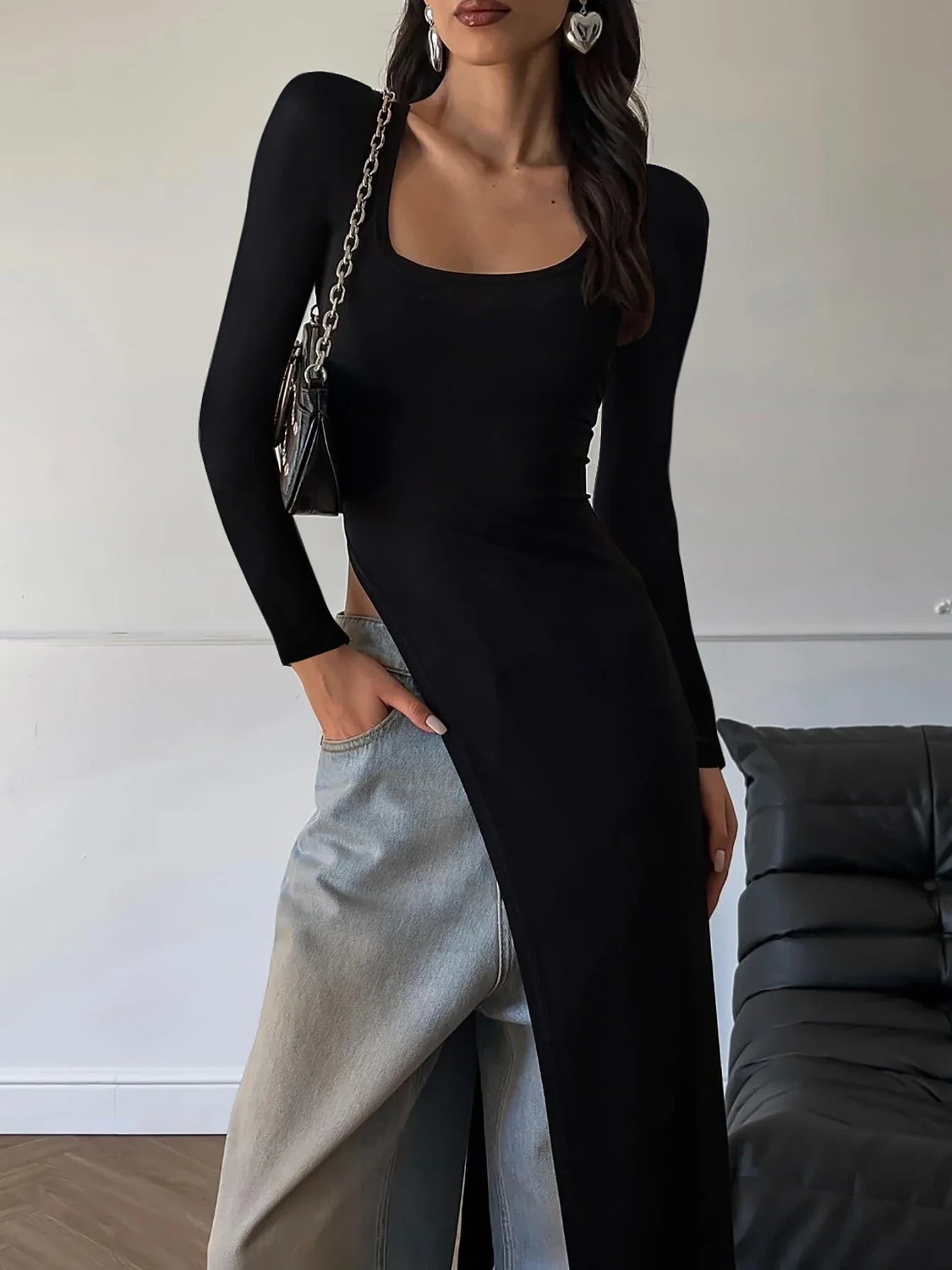 Lorelei | Elegant Damklänning – Oregelbunden Nederkant För Fest Och Bröllop 8
