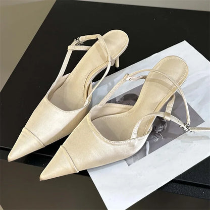 Philomena | Eleganta Sandaler Dam – Satin Spännband För Stil Och Komfort 3