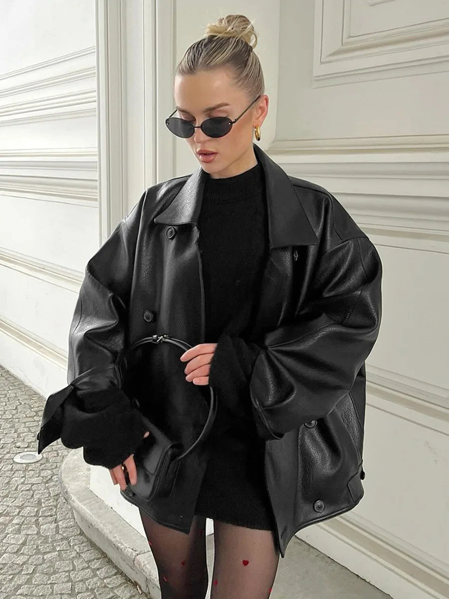 Andrea | Tidlös Vintage Läderjacka Dam – Robust Stil och Hållbarhet 5