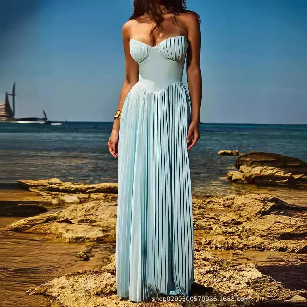 Valina | Elegant Stropplös Sommarklänning Dam För Sommardagar 2
