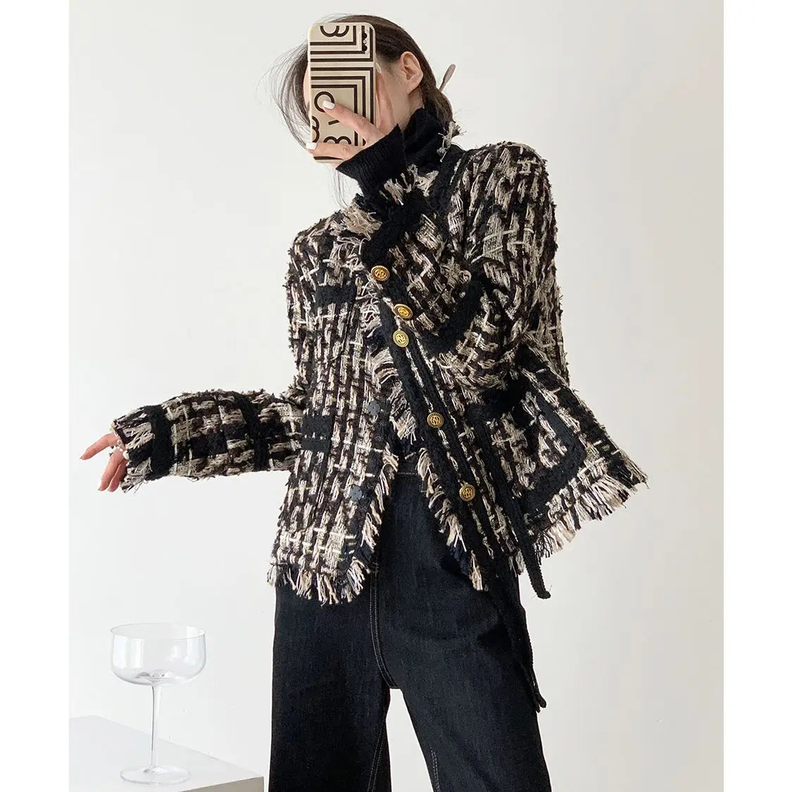 Ingefära | Elegant Tweedjacka – Tidlös Stil Och Komfort 5