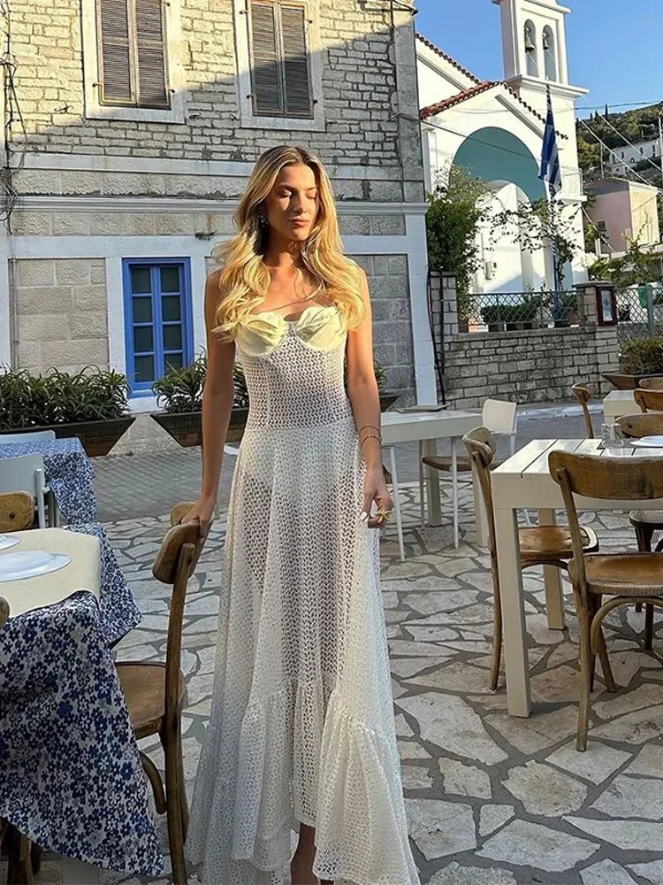 Noelle | Elegant Sommarklänning – Blommönster För Fest Och Bröllop 5