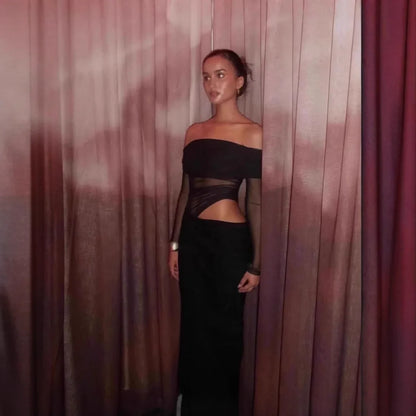 Piper | Elegant En-Shoulder Tulle Klänning För Speciella Tillfällen 3