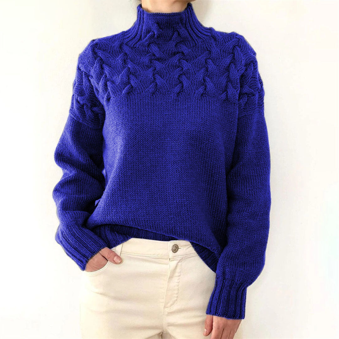 Variant image for Kylie Stickad Turtleneck Tröja - Elegans och Värme för Kalla Dagar-21
