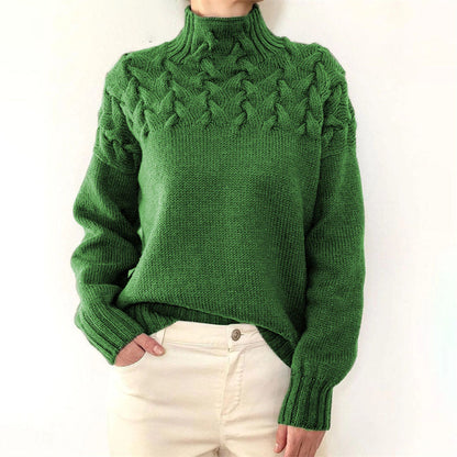 Variant image for Kylie Stickad Turtleneck Tröja - Elegans och Värme för Kalla Dagar-11