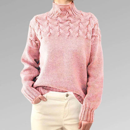 Kylie Stickad Turtleneck Tröja - Elegans och Värme för Kalla Dagar-4