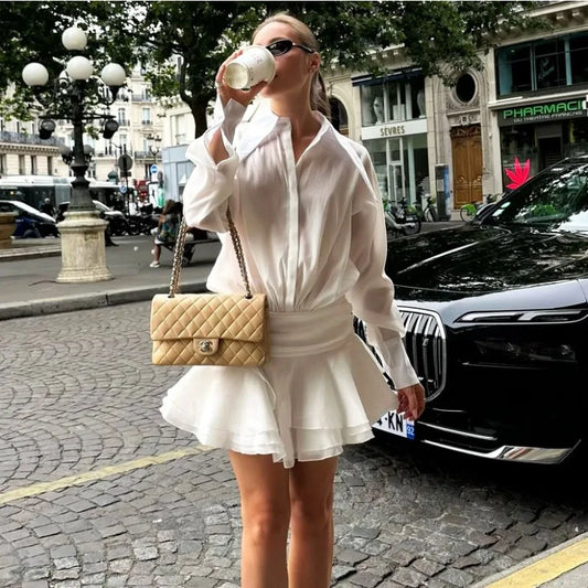 Phoebe | Elegant Klänning Dam – Genomskinlig Chiffon För Fest och Avslappnade Tillfällen 1