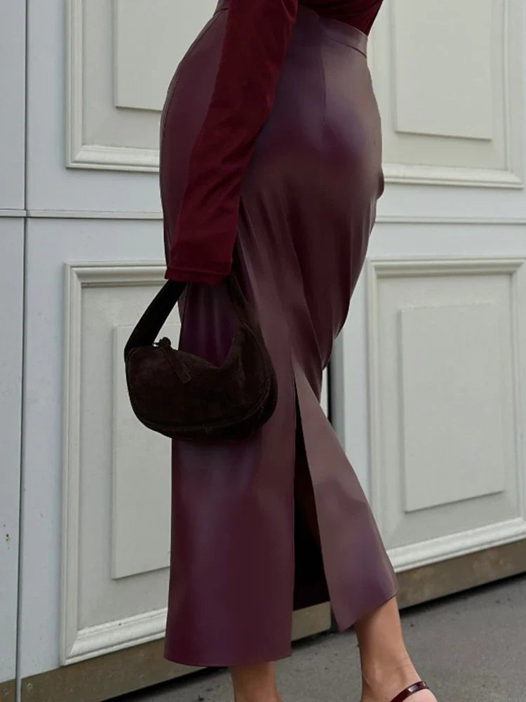 Savitri | Elegant Dam Lång Kjol – Hög Midja Och Slitsdesign 6