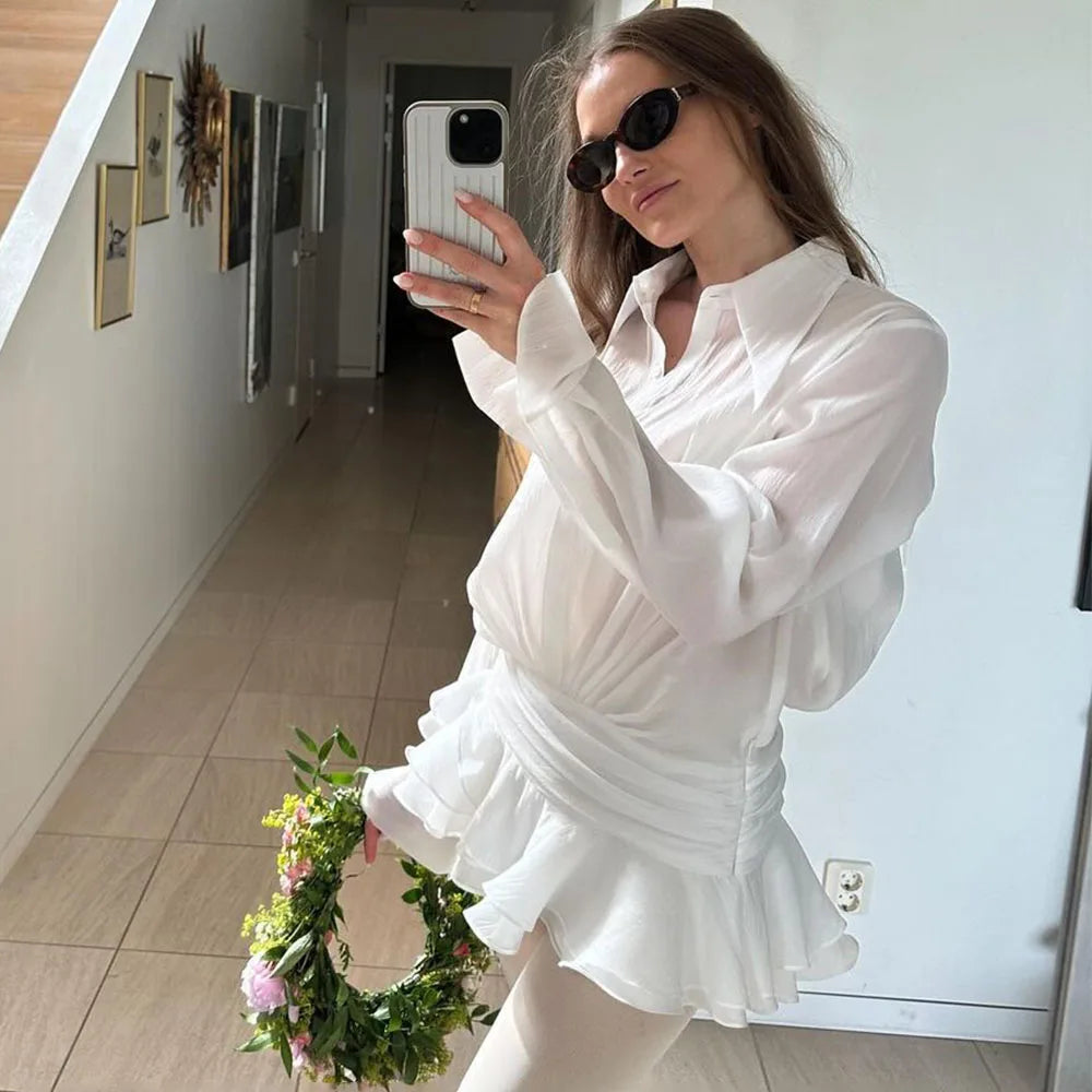 Phoebe | Elegant Klänning Dam – Genomskinlig Chiffon För Fest och Avslappnade Tillfällen 4