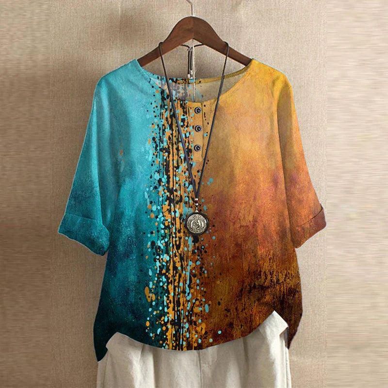 Variant image for Women's Blouse Floral Print Size M Cotton Blend-22