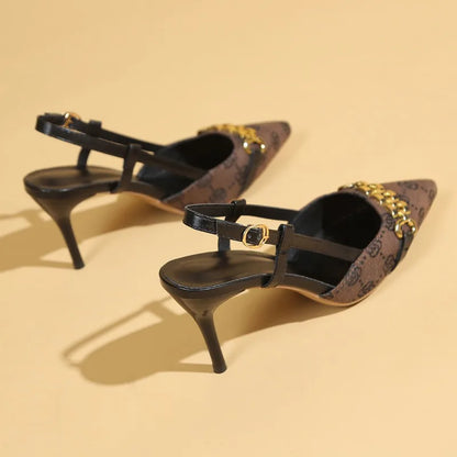 Megan | Eleganta Sandaler Dam – Blommor Och Spetsiga Klackar 5