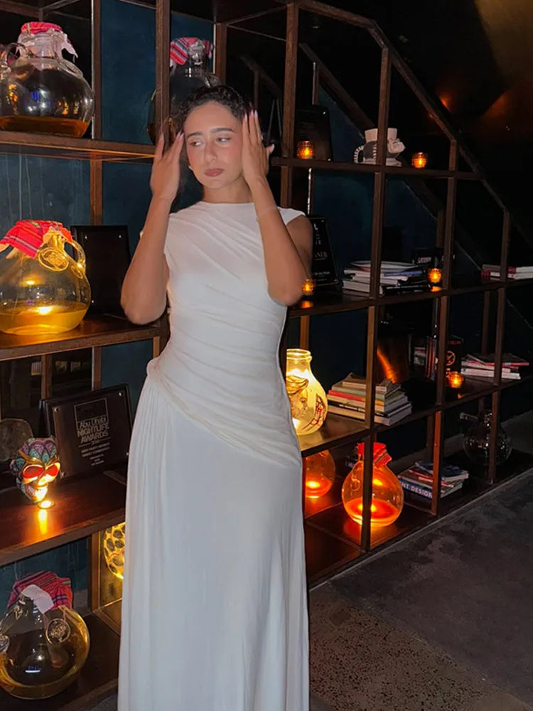 Nadia | Tidlös Vit Sommarklänning För Damer 4