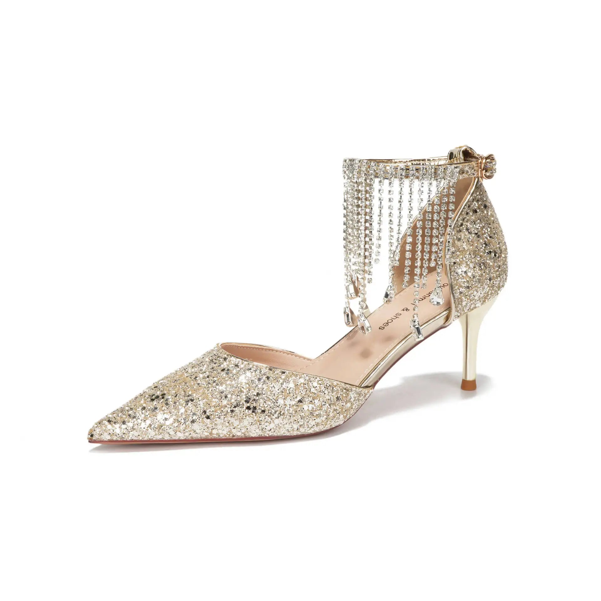 Marcel | Eleganta Högklackade Skor – Glitter Strass För Festliga Tillfällen 7