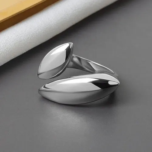 Bailaze | Elegant Ring – Dubbla Stålkulor För Tidlös Stil 7