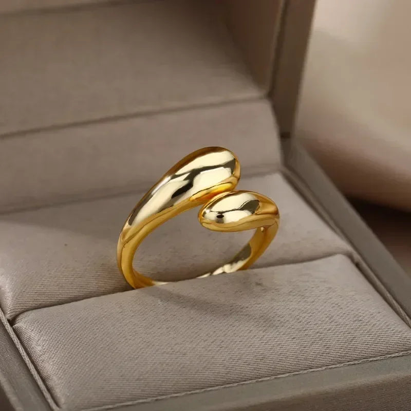 Bailaze | Elegant Ring – Dubbla Stålkulor För Tidlös Stil 1