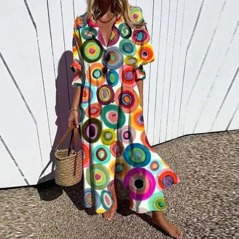 Variant image for Livina | Bohemisk Klänning Med Lätt Tyg För Eleganta Kvinnor-31