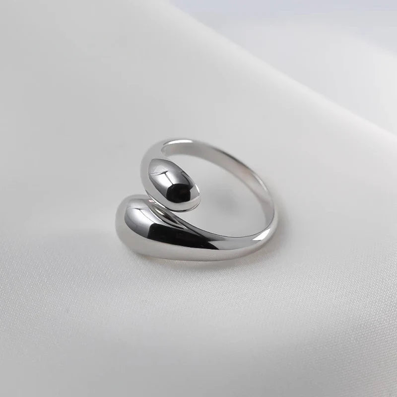 Bailaze | Elegant Ring – Dubbla Stålkulor För Tidlös Stil 5