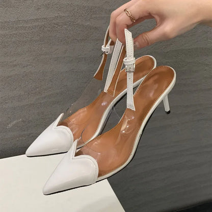 Quinn | Eleganta Hjärtformade Slingbacks – Hög Stiletto-Klack 2