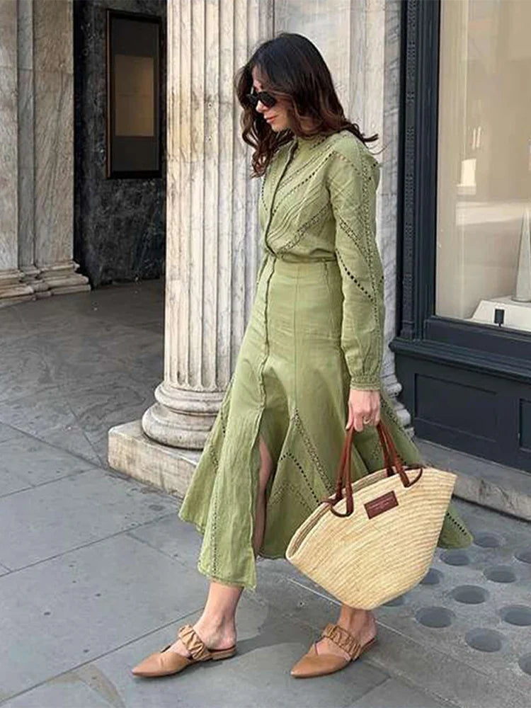 Kourtney | Elegant Midikjoluppsättning – Chic Design För Vardags Och Fest 3