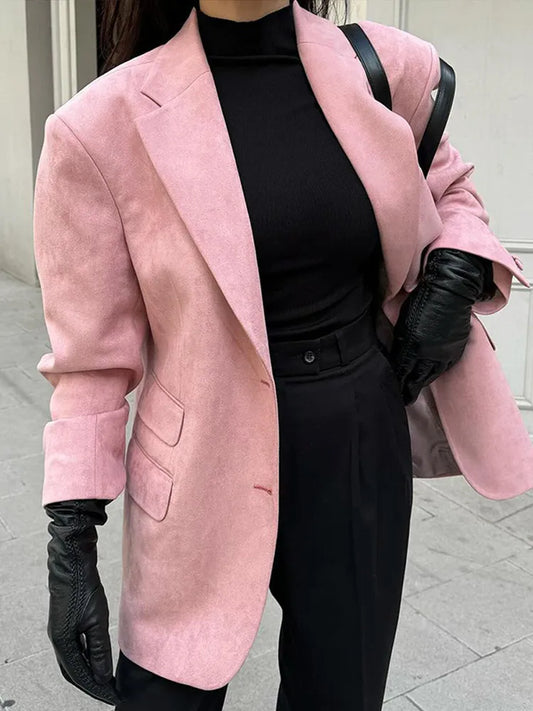 Erina | Elegant Rosa Kostymjacka – För Professionella Och Formella Tillfällen 1