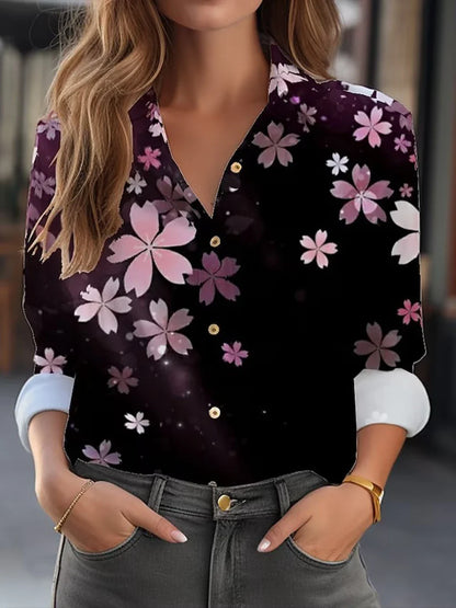 Regine | Elegant Blommig Blus – Andningsbart Tyg För Varje Tillfälle 5