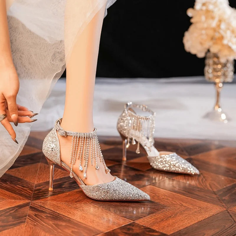 Marcel | Eleganta Högklackade Skor – Glitter Strass För Festliga Tillfällen 2