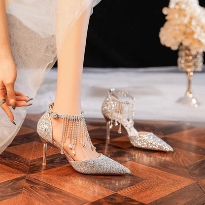 Marcel | Eleganta Högklackade Skor – Glitter Strass För Festliga Tillfällen 2
