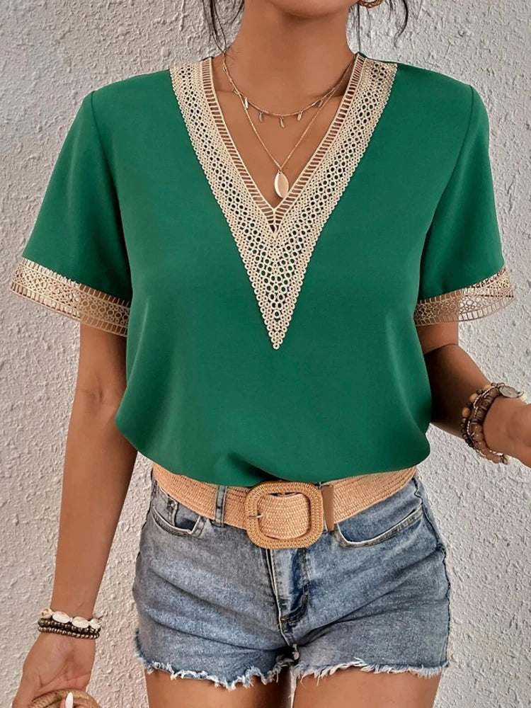 Annie | Elegant Vit Spetsblus – För Tidlös Stil och Komfort 9