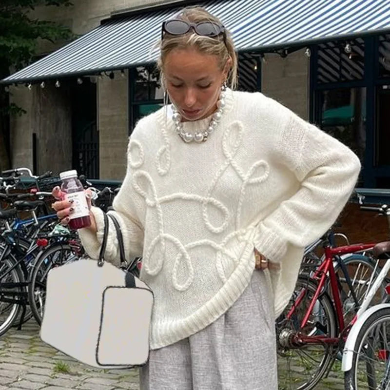 Kath | Elegant Stickad Tröja Dam – Komfort och Stil 4