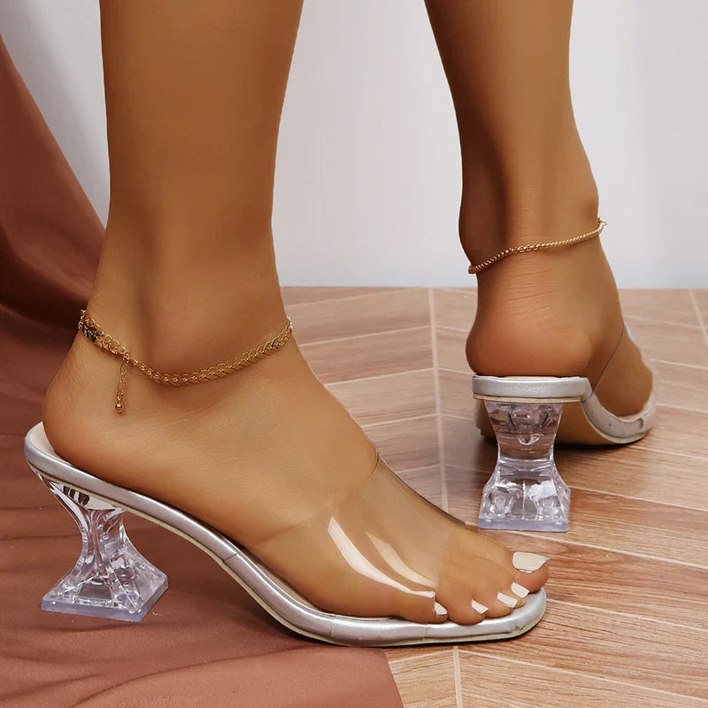 Ivette | Eleganta Transparenta Sandaler Dam För Stil Och Komfort 3