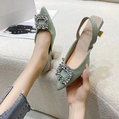 Lillian | Glamourösa Klacksandaler – Rhinestone Och Paljetter 3