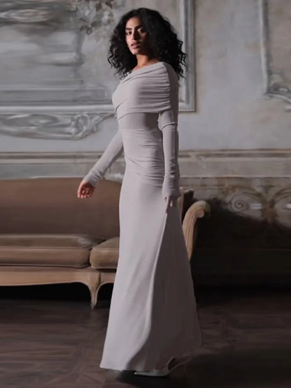 Nimisha | Elegant Ruched Maxiklänning Dam – Perfekt för Kvällsevenemang 3