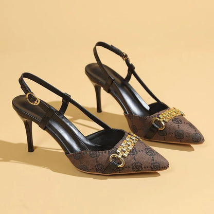 Megan | Eleganta Sandaler Dam – Blommor Och Spetsiga Klackar 2
