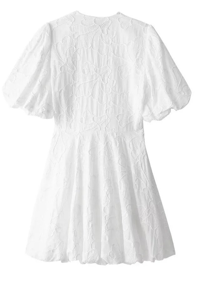 Alva | Broderad Blomklänning