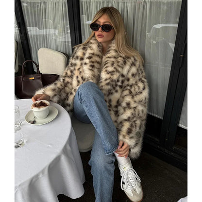 Cecily | Trendig Leopardmönstrad Faux Pälsjacka – För Stil Och Komfort 3