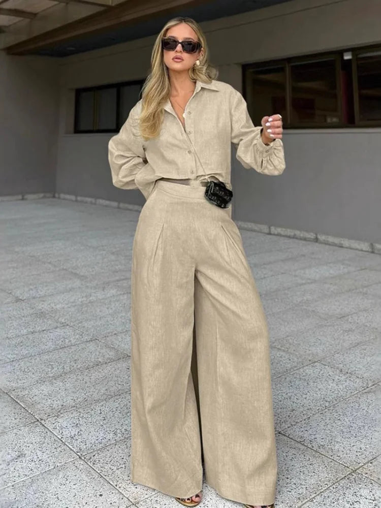 Elena | Elegant Linnekostym Herr – Kaki för Stil och Komfort 4