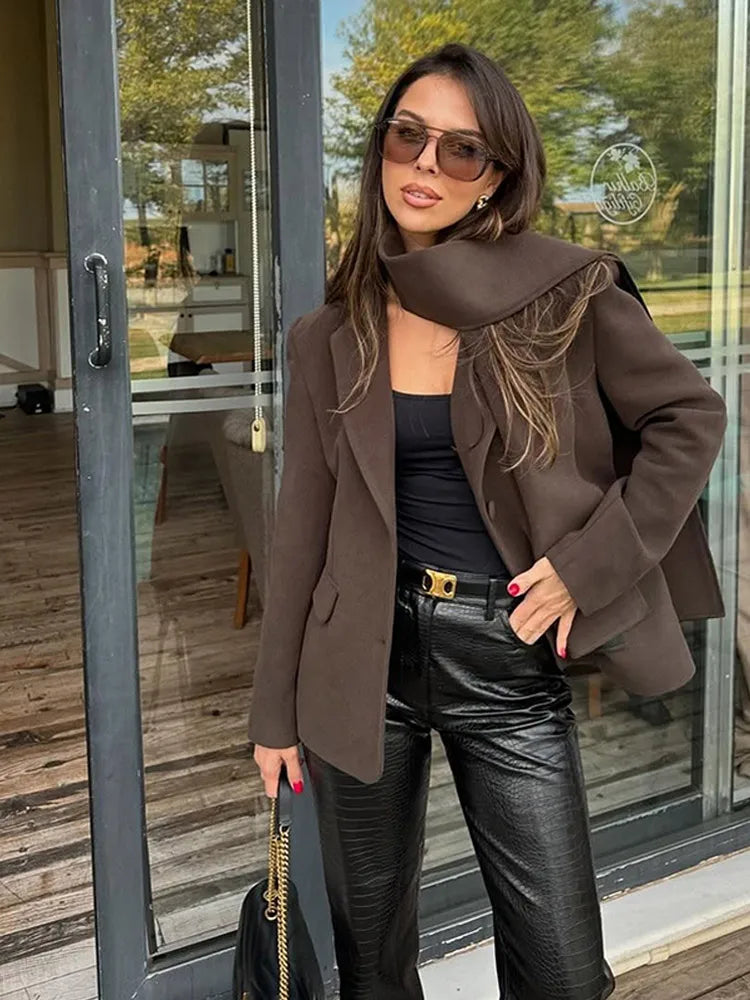 ESME | Elegant Stickad Halsduk – Ullblandning För Kalla Dagar 1