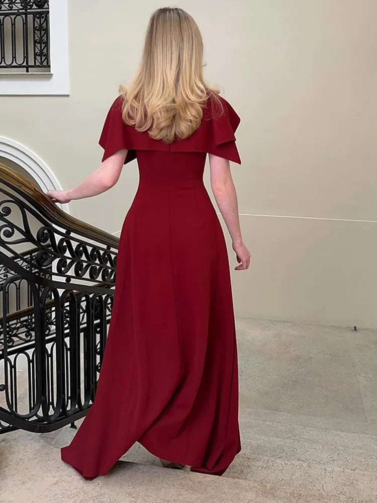 Jackie | Elegant Klänning Dam – Oregelbunden Krage För Fest Och Nyår 7