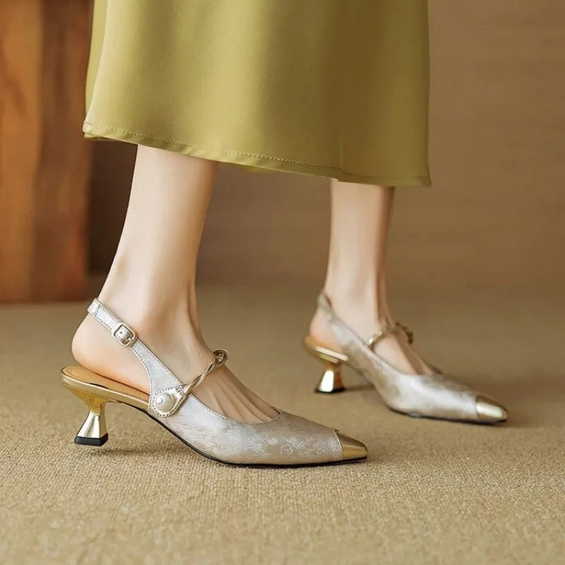 Mionne | Retro Sandaler Dam – Låg Häl för Sommarens Elegans 5