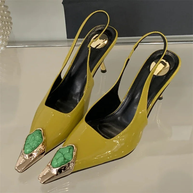 Harriet | Glamorösa Pumps Sandaler – Diamantdetaljer För Eleganta Tillfällen 2