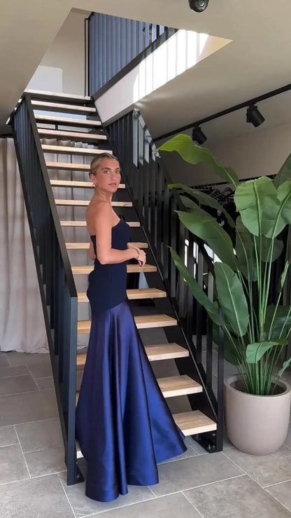 Nadine | Chic Stropplös Maxiklänning Dam – Lapptäckdesign För Eleganta Tillfällen 5