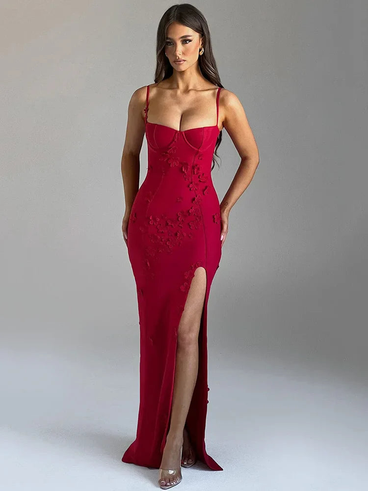 Petronella | Eleganta 3D-Blommaklänning – Perfekt För Bröllop Och Galor 6