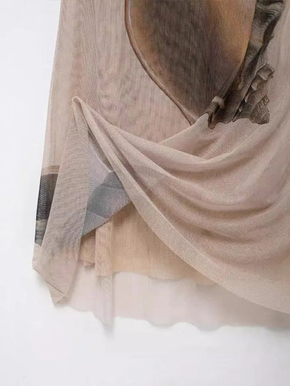Valoria | Trendig Halterklänning – Mesh Print Med Elegant Design Och Bekväm Passform 6