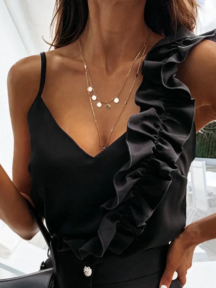 Women's Going Out Top Black Size M Polyester-6