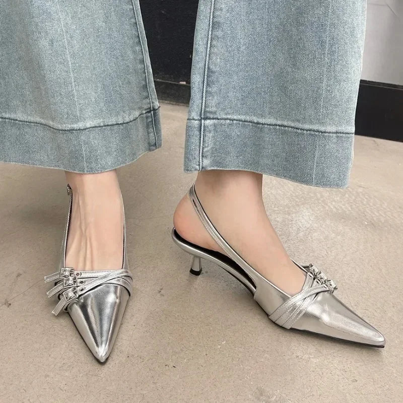 Mira | Eleganta Dam Sandaler – Spetsig Tå För Stil Och Komfort 6
