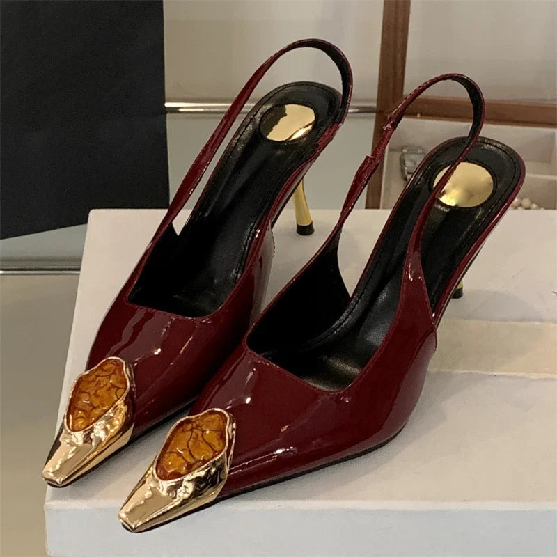 Harriet | Glamorösa Pumps Sandaler – Diamantdetaljer För Eleganta Tillfällen 4