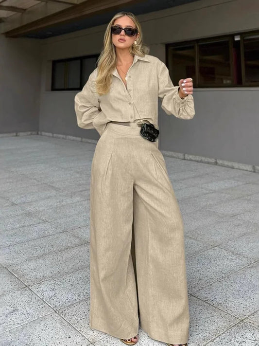 Elena | Elegant Linnekostym Herr – Kaki för Stil och Komfort 1