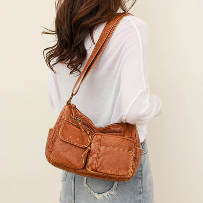 Sophie | Vintage Läder Crossbody Väska – Tidlös Elegans och Praktisk Funktionalitet 7