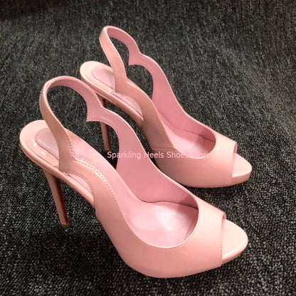 Cora | Eleganta Högklackade Skor – Peep-Toe Design för Stilfulla Tillfällen 1