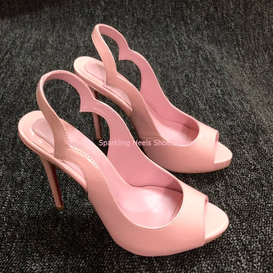 Cora | Eleganta Högklackade Skor – Peep-Toe Design för Stilfulla Tillfällen 1